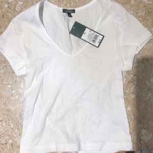 Cropped White Tee